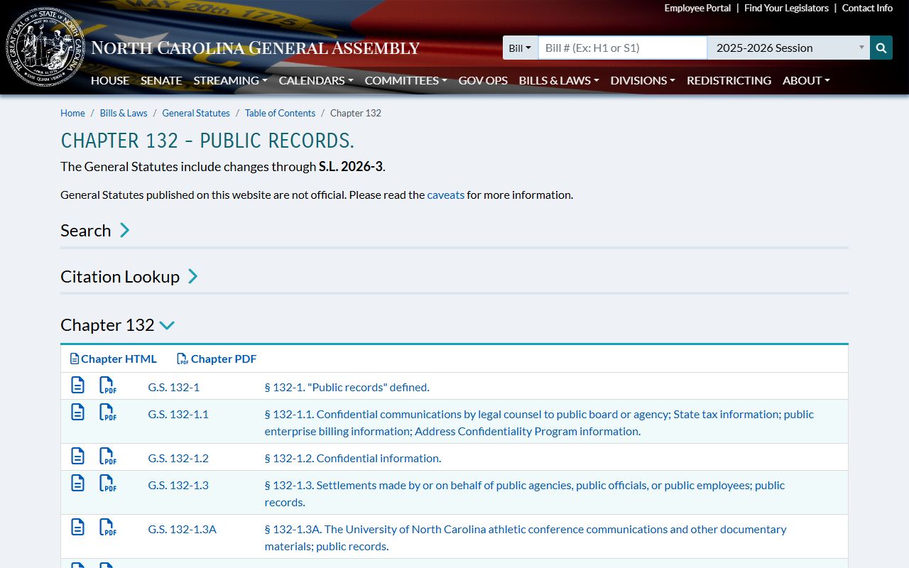 Wilkes County Clerk of Superior Court North Carolina public records law