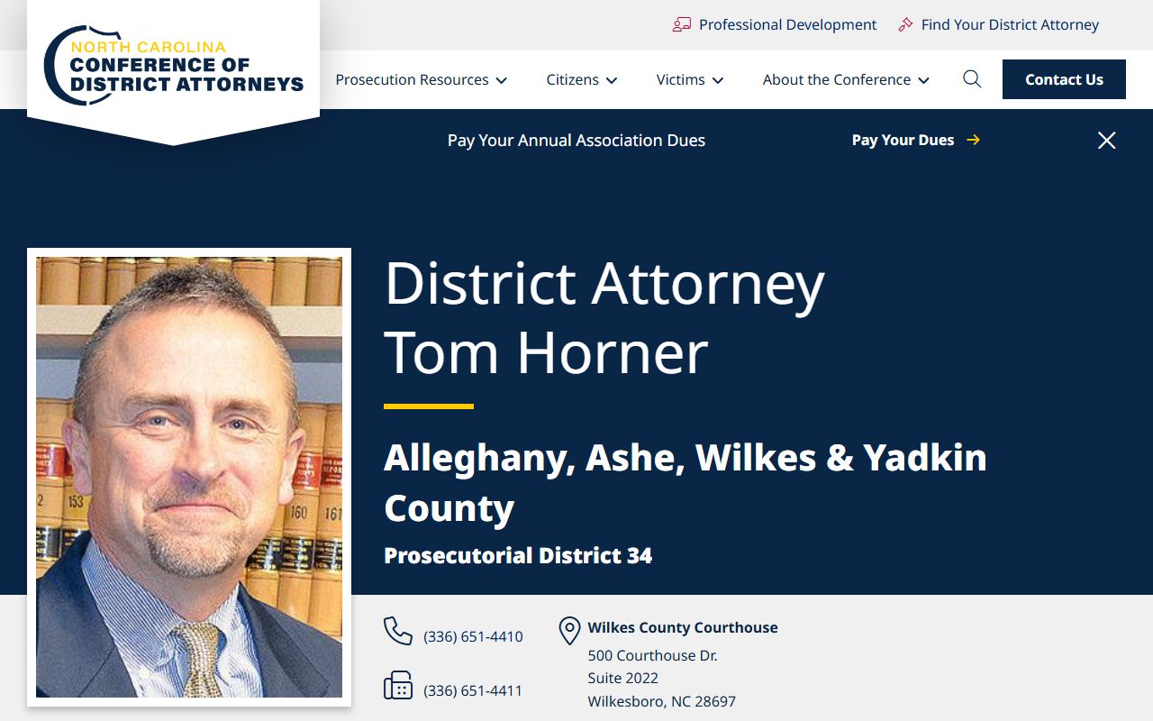 Wilkes County District Court Prosecutorial District 34