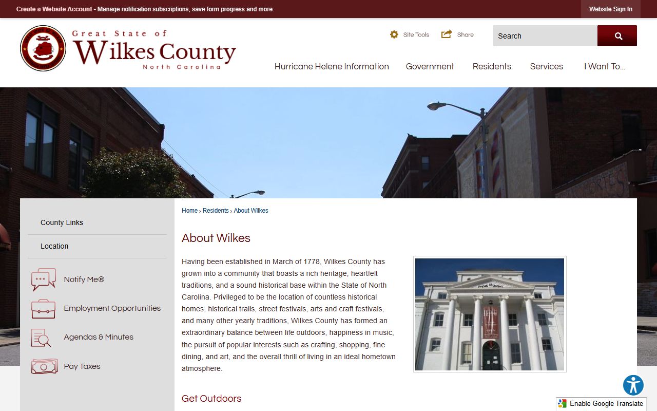 Wilkes County court records official county background