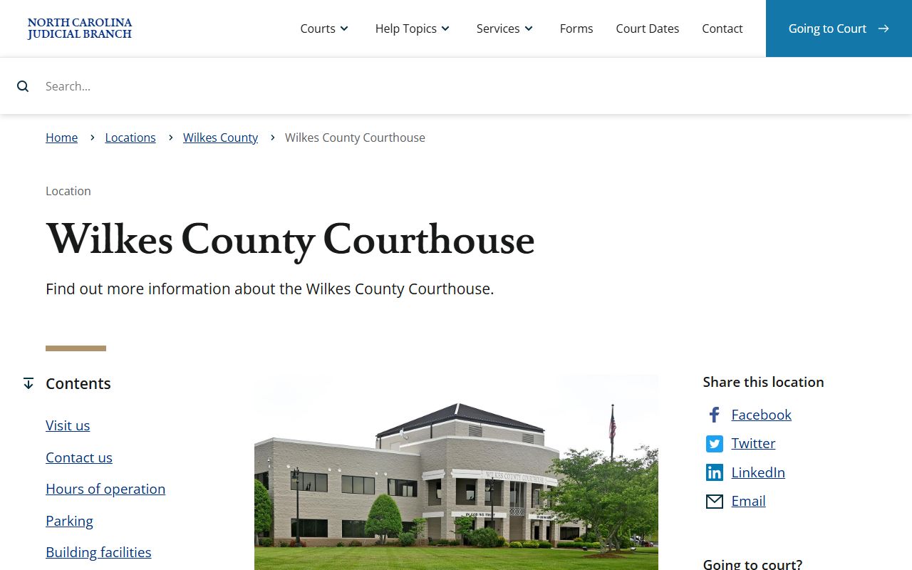 Wilkes County court records courthouse information