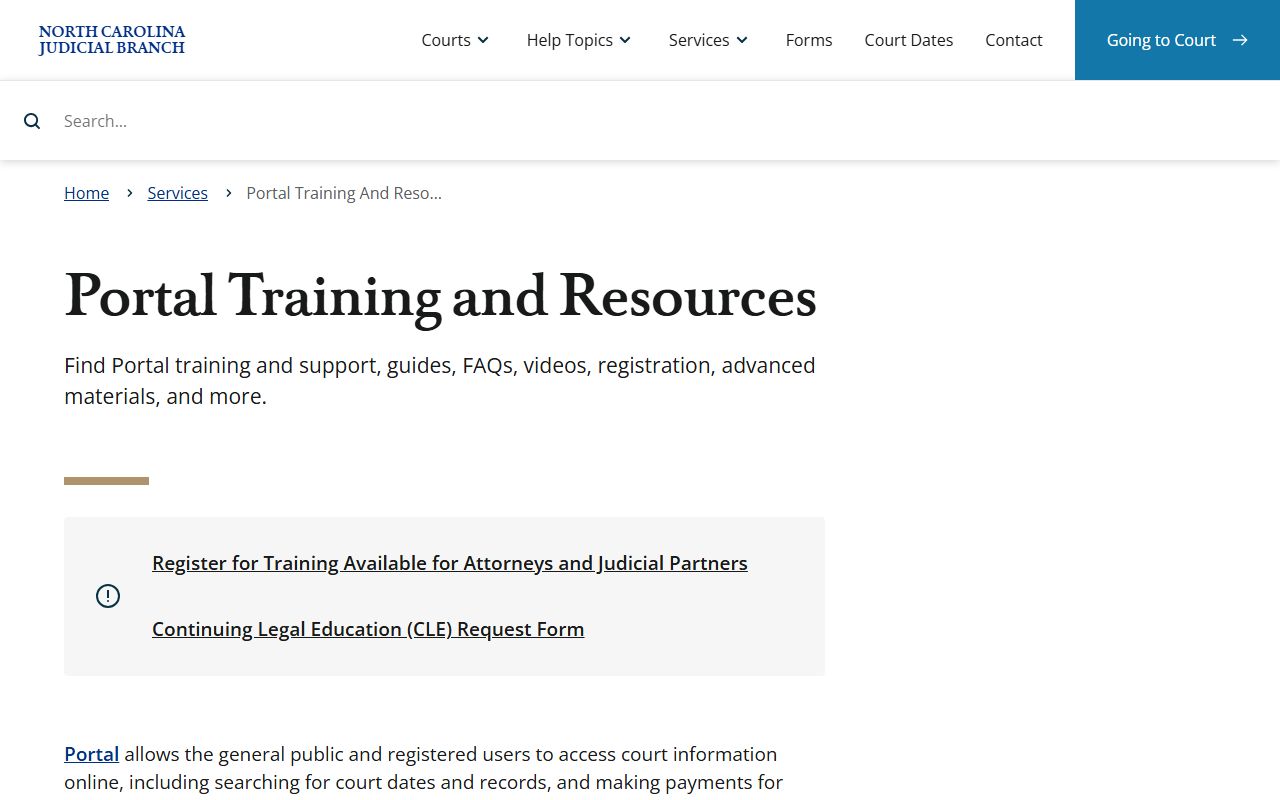 Wilkes County court records Portal training resources