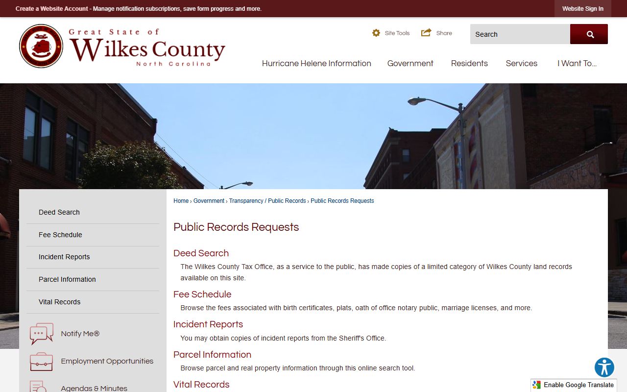 Wilkes County court records public records request hub