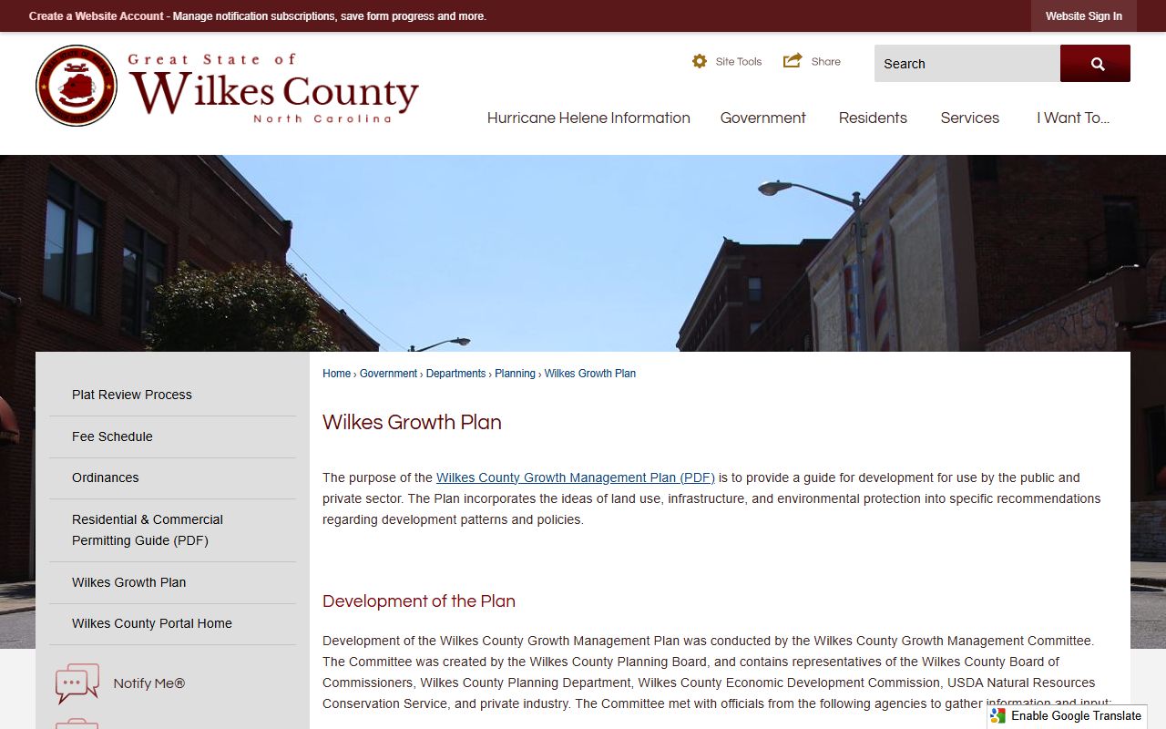 Wilkes County court records growth plan context