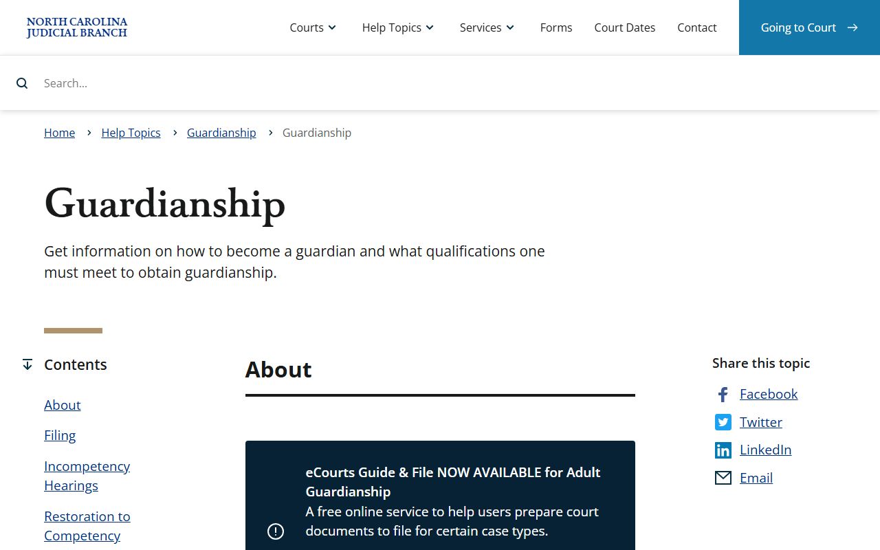 Wilkes County probate records guardianship help topic